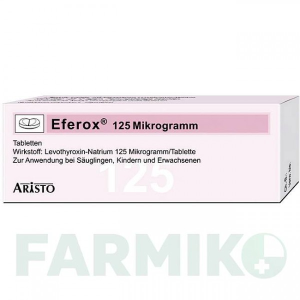 ЭФЕРОКС (EFEROX) 125 мкг таблетки 100 шт - Левотироксин ARISTO PHARMA