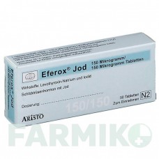 ЕФЕРОКС (EFEROX) 150 мкг/150 мкг таблетки 50 шт - Левотироксин, Йодид калію ARISTO PHARMA