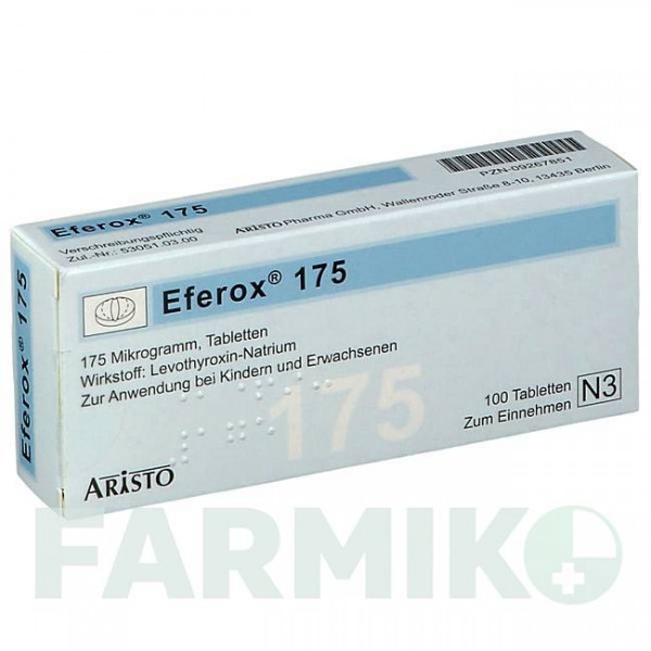 ЕФЕРОКС (EFEROX) 175 таблетки 100 шт - Левотироксин ARISTO PHARMA