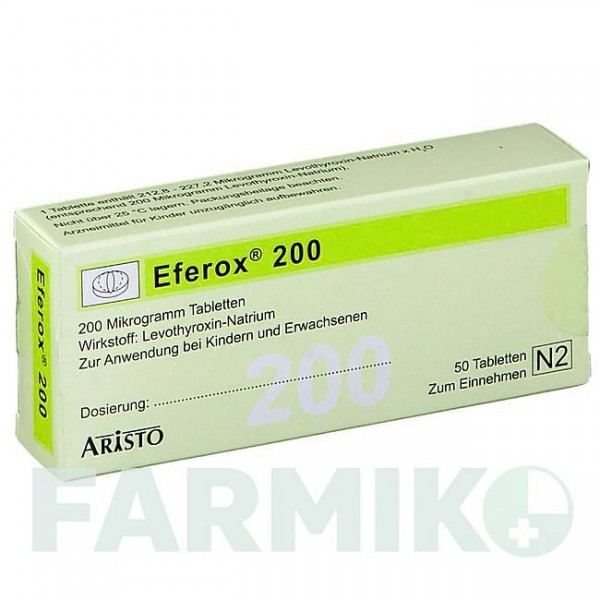 ЭФЕРОКС (EFEROX) 200 таблетки 50 шт - Левотироксин ARISTO PHARMA