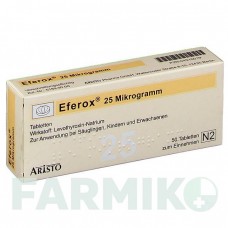 ЕФЕРОКС (EFEROX) 25 мкг таблетки 50 шт - Левотироксин ARISTO PHARMA