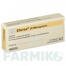 ЕФЕРОКС (EFEROX) 25 мкг таблетки 100 шт - Левотироксин ARISTO PHARMA