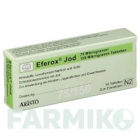 ЕФЕРОКС (EFEROX) 75 мкг/150 мкг таблетки 50 шт - Левотироксин, Йодид калію ARISTO PHARMA