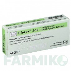 ЭФЕРОКС (EFEROX) 75 мкг/150 мкг таблетки 100 шт - Левотироксин, Йодид калия ARISTO PHARMA