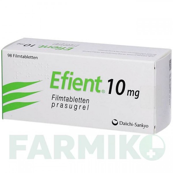 ЭФИЕНТ (EFIENT) 10 мг таблетки 98 шт - Прасугрел 1 0 1 CAREFARM