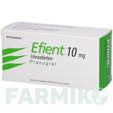 ЭФИЕНТ (EFIENT) 10 мг таблетки 98 шт - Прасугрел AXICORP PHARMA