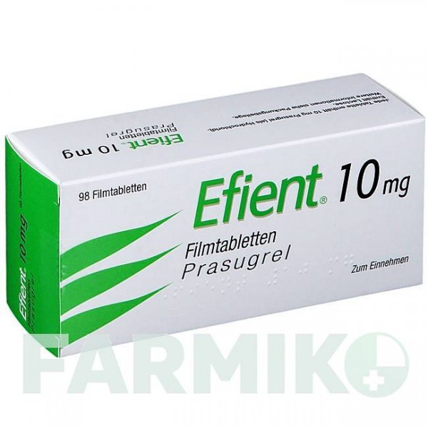 ЭФИЕНТ (EFIENT) 10 мг таблетки 98 шт - Прасугрел BB FARMA