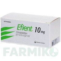 ЭФИЕНТ (EFIENT) 10 мг таблетки 98 шт - Прасугрел CC PHARMA