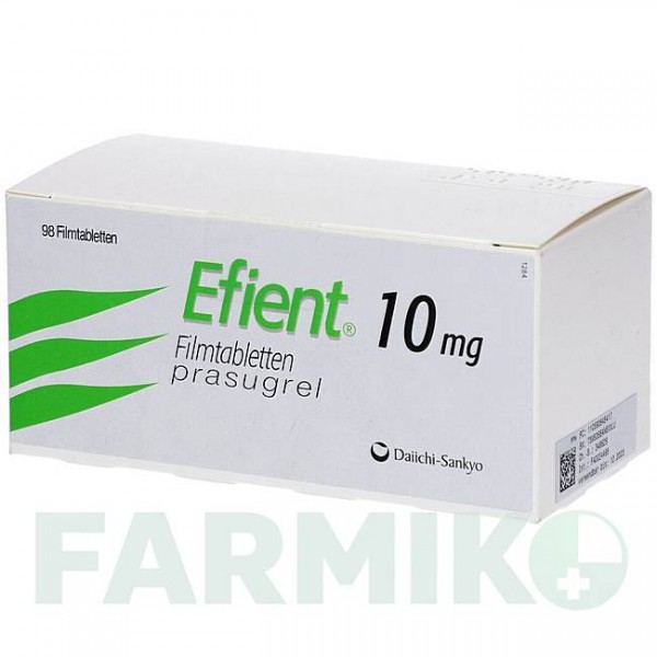 ЭФИЕНТ (EFIENT) 10 мг таблетки 98 шт - Прасугрел CC PHARMA