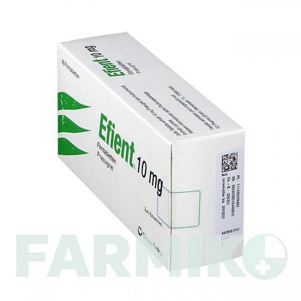 ЭФИЕНТ (EFIENT) 10 мг таблетки 98 шт - Прасугрел FD PHARMA