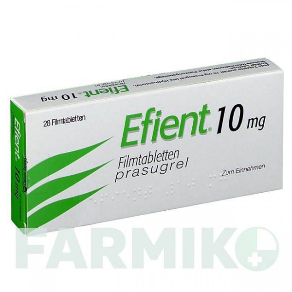 ЭФИЕНТ (EFIENT) 10 мг таблетки 28 шт - Прасугрел SUBSTIPHARM