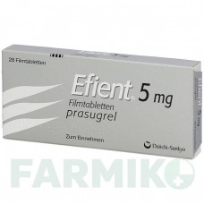 ЭФИЕНТ (EFIENT) 5 мг таблетки 28 шт - Прасугрел SUBSTIPHARM