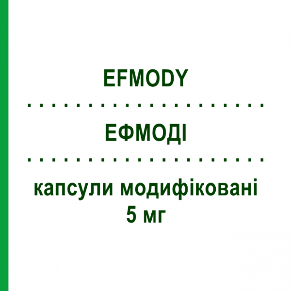 ЭФМОДИ (EFMODY) 5 мг капсулы модифицированные 50 шт - Гидрокортизон DIURNAL