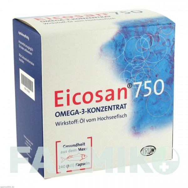 ЭЙКОЗАН (EICOSAN) 750 капсулы 240 шт - Омега-3 с жирными кислотами MED PHARMA SERVICE