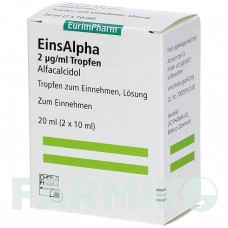ЭНСАЛЬФА (EINSALPHA) 2 мкг/мл капли 20 мл - Альфакальцидол EURIMPHARM