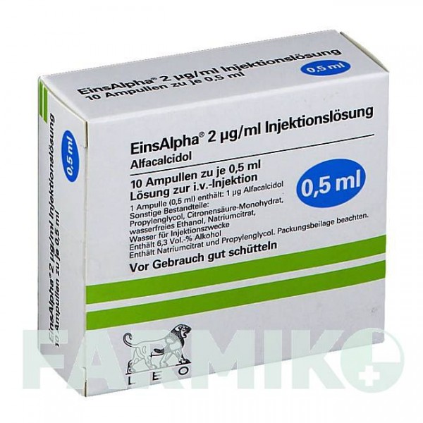 ЭНСАЛЬФА (EINSALPHA) раствор 10x0,5 мл - Альфакальцидол CHEPLAPHARM