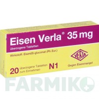 АЙЗЕН ВЕРЛА (EISEN VERLA) 35 мг таблетки 20 шт - Железо (II) глюконат VERLA-PHARM