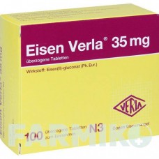 АЙЗЕН ВЕРЛА (EISEN VERLA) 35 мг таблетки 100 шт - Железо (II) глюконат VERLA-PHARM