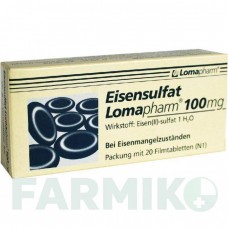 ЭЙЗЕНСУЛЬФАТ (EISENSULFAT) 100 мг таблетки 20 шт - Железо (II) сульфат LOMAPHARM
