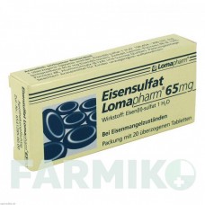 ЭЙЗЕНСУЛЬФАТ (EISENSULFAT) 65 мг таблетки 20 шт - Железо (II) сульфат LOMAPHARM