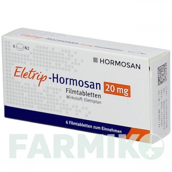 ЭЛЕТРИП (ELETRIP) 20 мг таблетки 6 шт - Элетриптан HORMOSAN PHARMA