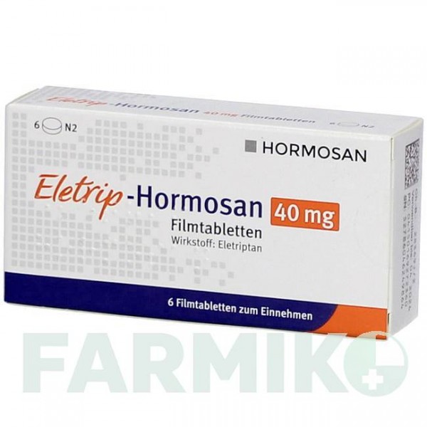 ЭЛЕТРИП (ELETRIP) 40 мг таблетки 6 шт - Элетриптан HORMOSAN PHARMA