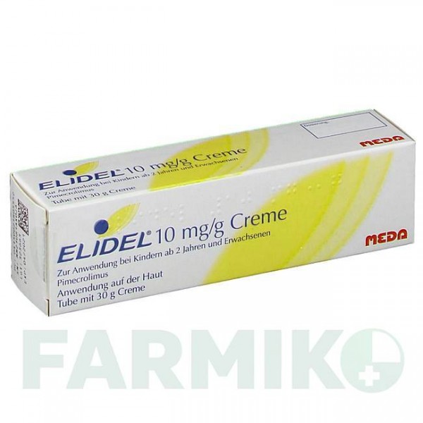 ЭЛИДЕЛ (ELIDEL) 10 мг/г крем 30 г - Пимекролимус MEDA PHARMA