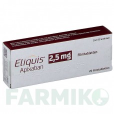 ЭЛИКВИС (ELIQUIS) 2,5 мг таблетки 20 шт - Апиксабан BRISTOL-MYERS SQUIBB