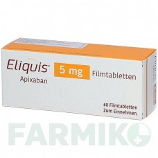 ЭЛИКВИС (ELIQUIS) 5 мг таблетки 60 шт - Апиксабан AXICORP PHARMA