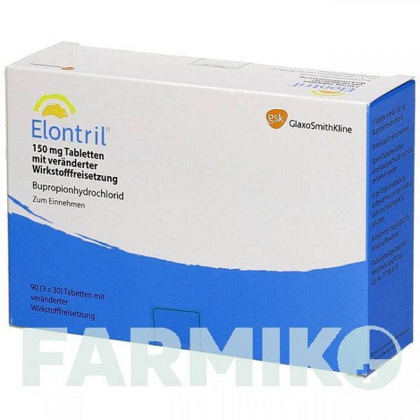 ЭЛОНТРИЛ (ELONTRIL) 150 мг таблетки 3x30 шт - Бупропион FD PHARMA