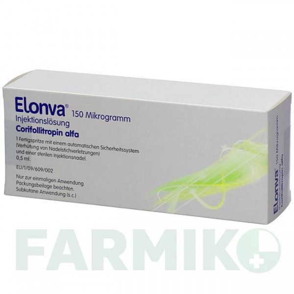 ЭЛОНВА (ELONVA) 150 мкг раствор 0,5 мл - Корифоллитропин альфа AXICORP PHARMA