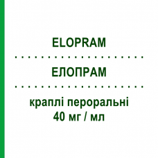 ЭЛОПРАМ (ELOPRAM) 40 мг/мл капли оральные 15 мл - Циталопрам LUNDBECK