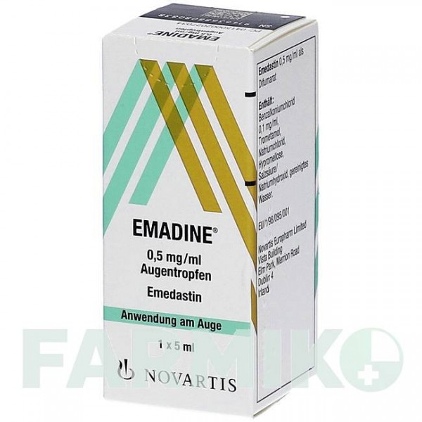 ЭМАДИН (EMADINE) капли 5 мл - Эмедастин IMMEDICA PHARMA