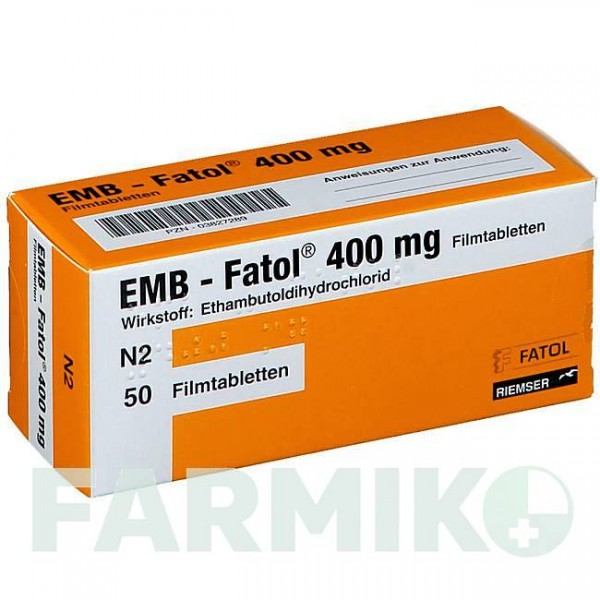 ЭМБ ФАТОЛ (EMB FATOL) 400 мг таблетки 50 шт - Этамбутол ESTEVE PHARMACEUTICALS