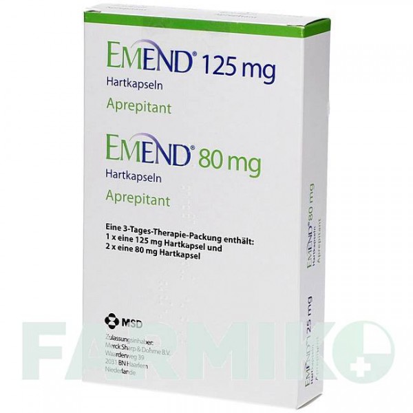 ЕМЕНД (EMEND) 125 мг/80 мг капсули 3 шт - Апрепітант ABACUS MEDICINE