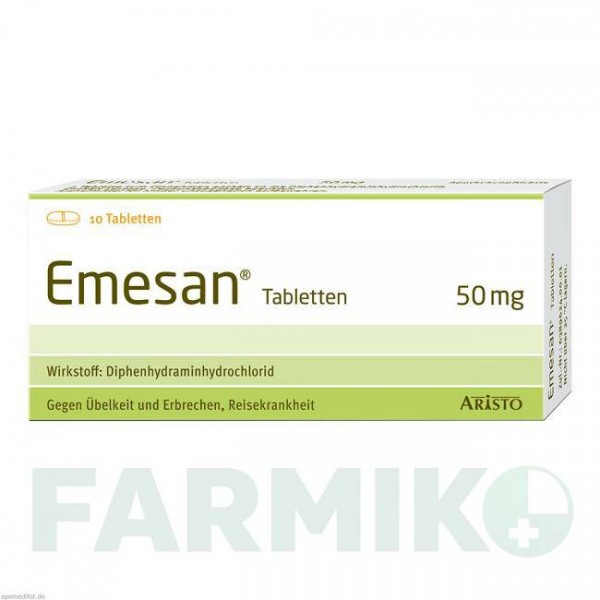 ЕМЕЗАН (EMESAN) таблетки 10 шт - Дифенгідрамін ARISTO PHARMA