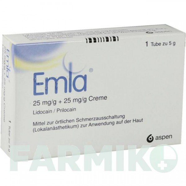 ЭМЛА (EMLA) 25 мг/г + 25 мг/г крем 5 г - Активные вещества ASPEN