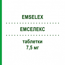 ЭМСЕЛЕКС (EMSELEX) 7,5 мг таблетки 98 шт - Дарифенацин KOHLPHARMA