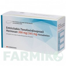 ЭМТРИЦИТАБИН (EMTRICITABIN) 200/245 мг таблетки 3x30 шт - Тенофовир, Эмтрицитабин HORMOSAN PHARMA