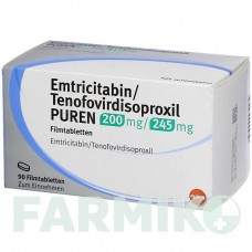 ЭМТРИЦИТАБИН (EMTRICITABIN) 200 мг/245 мг таблетки 90 шт - Тенофовир, Эмтрицитабин PUREN PHARMA