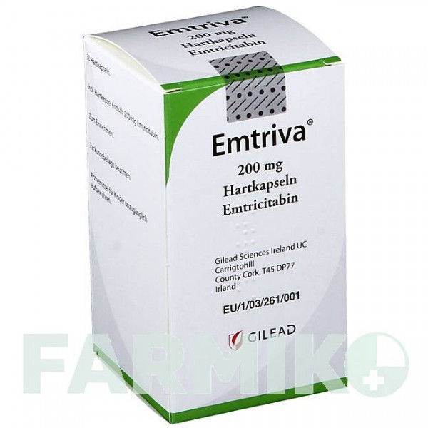 ЭМТРИВА (EMTRIVA) 200 мг капсулы 30 шт - Эмтрицитабин GILEAD SCIENCES