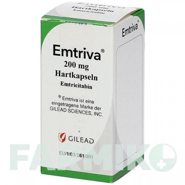 ЕМТРИВА (EMTRIVA) 200 мг капсули 30 шт - Емтрицитабін KOHLPHARMA