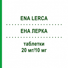 ЕНА ЛЕРКА (ENA LERCA) 20 мг/10 мг таблетки 100 шт - Еналаприл, Лерканідипін RECORDATI