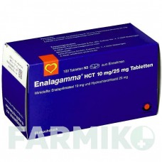 ЕНАЛАГАММА (ENALAGAMMA) 10/25 мг таблетки 100 шт - Еналаприл, Гідрохлоротіазид AAA - PHARMA