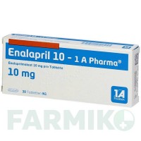 ЕНАЛАПРИЛ (ENALAPRIL) 10 таблетки 30 шт - Еналаприл, Лерканідипін 1 A PHARMA