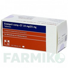 ЕНАЛАПРИЛ (ENALAPRIL) 10/25 мг таблетки 100 шт - Еналаприл, Гідрохлоротіазид ABZ PHARMA