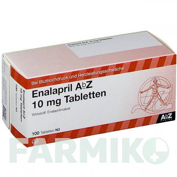 ЭНАЛАПРИЛ (ENALAPRIL) 10 мг таблетки 100 шт - Эналаприл ABZ PHARMA