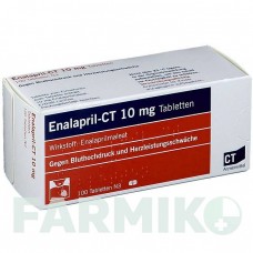 ЭНАЛАПРИЛ (ENALAPRIL) 10 мг таблетки 100 шт - Эналаприл ABZ PHARMA