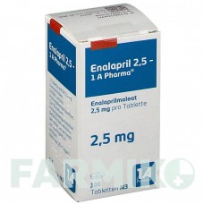 ЕНАЛАПРИЛ (ENALAPRIL) 2,5 таблетки 100 шт - Еналаприл, Лерканідипін 1 A PHARMA