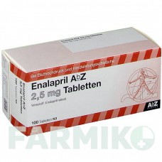 ЭНАЛАПРИЛ (ENALAPRIL) 2,5 мг таблетки 100 шт - Эналаприл ABZ PHARMA